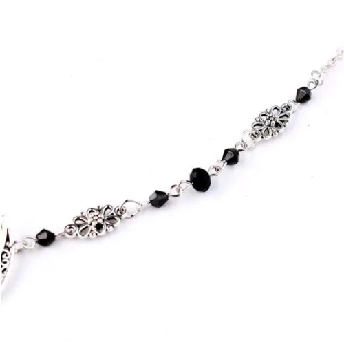 Vista 4 de Aimimier Boho Moon Crystal Head Chain Crescent Moon Forehead Chain - Banda para el pelo para mujer, Metal