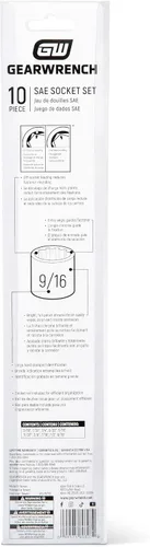 Vista 4 de GEARWRENCH Juego de tubos de 10 piezas, de 1/4" de transmisión, de 12 puntos estándar, SAE - 80307D