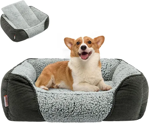 Vista 12 de Miguel Cama lavable para perros y gatos con cojín extraíble para perros medianos y pequeños, sofá cama para mascotas fácil de lavar con cojín Negro