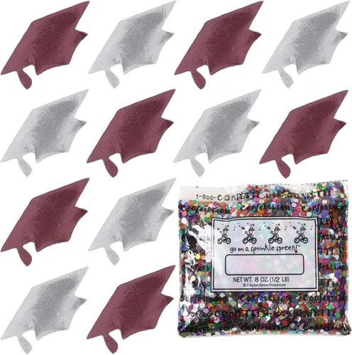 Vista 124 de Confetti Grad Cap Negro, Azul Marino Combo - 2 bolsas de media onza (1 oz)