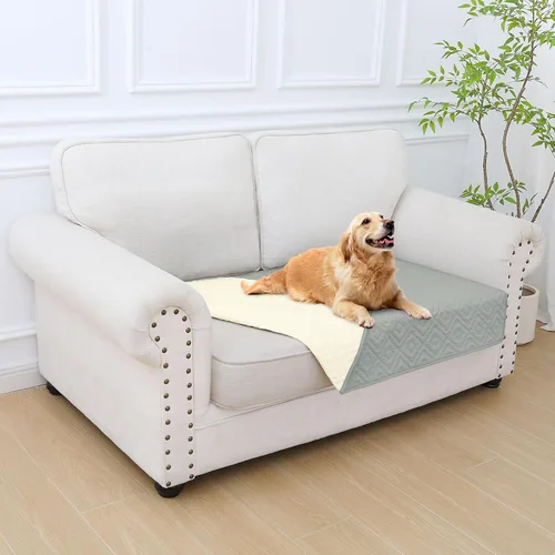 Vista 17 de hyha Manta impermeable para perros, funda suave para cama de perro, mantas para mascotas, funda impermeable para sofá y sillón para perros lavable