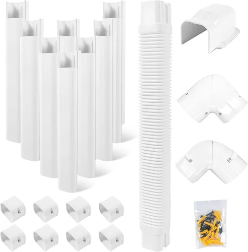 Vista 11 de LyPrem 3,0 m Mini juego de fundas para línea dividida 7,6 cm Kit de fundas de línea PVC para aire acondicionado mini dividido y central & Bomba