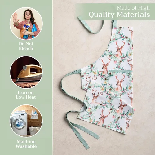 Vista 183 de Maison d' Hermine Delantales para mujer con bolsillo, 100% algodón (27.50 x 31.50 pulgadas)