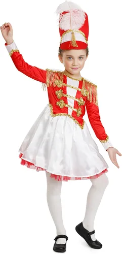 Vista 3 de Dress Up America Disfraz de Majorette de tambor para niñas, uniforme de banda de marcha para niños