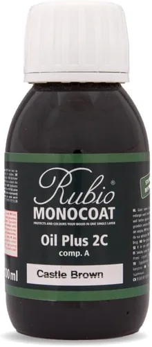 Vista 62 de Rubio Monocoat Muestra de Tinte y Acabado para Madera - Niebla 5% Aceite Plus Parte A Aceite de linaza para madera de secado rápido y ecológico