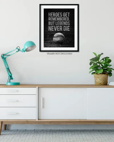 Vista 4 de Regalos de béisbol para niños, decoraciones de habitación de niños para dormitorio, cita de béisbol motivacional e inspiradora para adolescentes