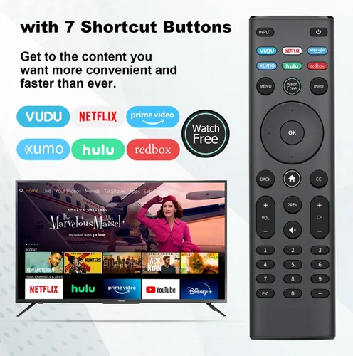 Vista 3 de Para control remoto vizio smart tv, XRT140-Remote- Reemplazo aplicable con todos los Smart TV VIZIO