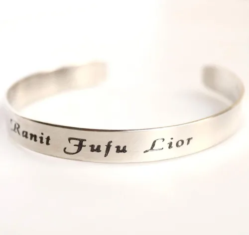 Vista 9 de Pulsera de plata pura 925 de plata esterlina maciza para hombre, brazalete contemporáneo de 0.315 in de ancho grabado para hombre, regalo