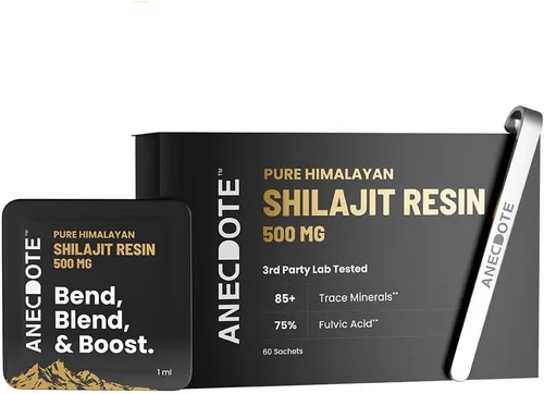 Vista 10 de ANECDOTE Palillos de Miel de Shilajit del Himalaya con Miel Orgánica y Azafrán Aumenta la Estamina Apoya la Inmunidad 75% Ácido Fúlvico, 85+