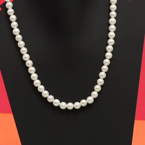 Vista 3 de LeCalla 925 Sterling Silver Pearl Necklace Jewelry Strand Wedding Prom Bridal Pearls Jewelry Trendy Hypoallergenic Simulated Pearl Pendant