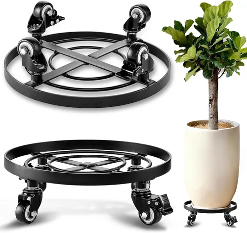 Vista 5 de Carrito para plantas de metal de 14”.