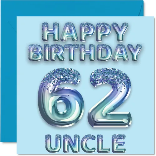Vista 138 de Stuff4 Tarjeta de primer cumpleaños para niños, globo de fiesta con purpurina azul, tarjetas de feliz cumpleaños para niño de 1 año, nieto, hijo, 57