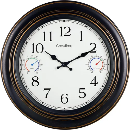 Vista 16 de Crosstime - Reloj de pared retro de 12 pulgadas para interiores y 12" azul
