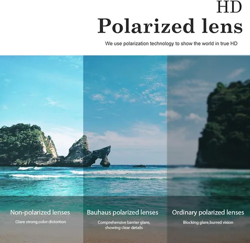 Vista 5 de Bauhaus Lentes de sol magnéticos con clip para hombres y mujeres polarizados protección UV retro cuadrados para conducir durante la noche