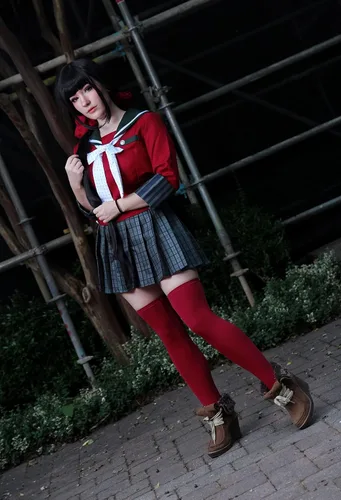 Vista 3 de C-ZOFEK Disfraz de cosplay con corbatas rojas para mujer, talla de EE. UU., uniforme de Halloween