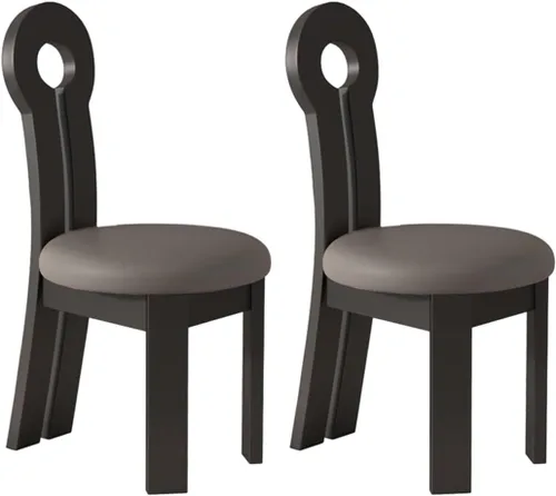 Vista 60 de YVYKFZD Dining Chairs Set, Solid Wood Dining Room Chair, Upholstered Kitchen Chairs, Unique Key-Shaped Living Room Chair, for Offices Bedroom Study