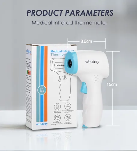Vista 6 de Termómetro para bebés y fiebre, sin contacto instantáneo, termómetro digital infrarrojo con alarma de fiebre, termómetro sin contacto para niños
