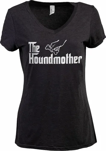 Vista 25 de The Dogmother Divertida camiseta con cuello en V para mujer, con cuello en V (italiano) Greyhound