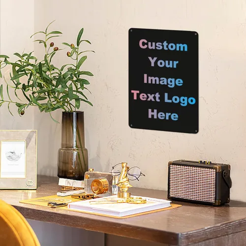 Vista 4 de Letreros de metal personalizados: letreros de estaño personalizados para exteriores, interiores, oficina, negocios, baño, bar, decoración de cueva