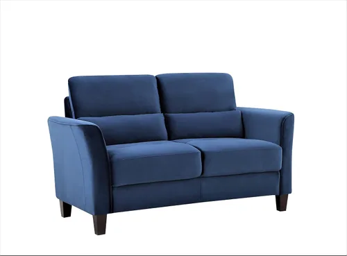 Vista 15 de Container Furniture Direct Stoughton - Sofá biplaza tapizado moderno de mediados de siglo con brazos inclinados para sala de estar, 57.88 pulgadas