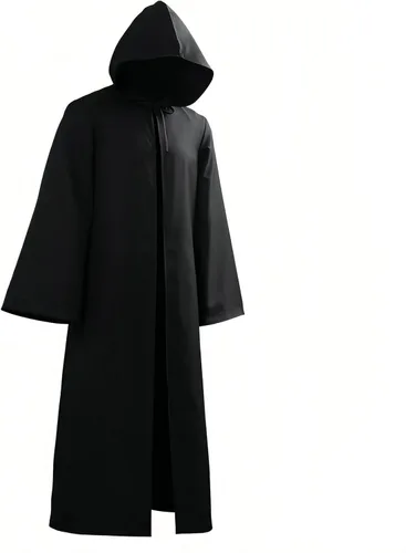 Vista 4 de EONPOW Wizard Tunic Hooded Robe Halloween Cloak Cosplay Costumes