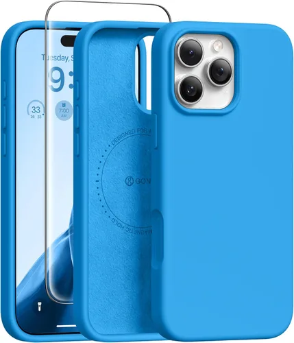 Vista 43 de GONEZ Funda magnética para iPhone 12 Case / 12 Pro Case, compatible con MagSafe, [protector de pantalla + protector de lente de cámara], funda