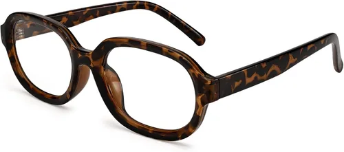Vista 10 de Dollger Lentes ovalados de luz azul para mujeres y hombres, de gran tamaño, lindos retro de los años 90, grandes y elegantes con bloqueo de luz
