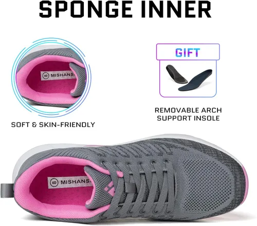 Vista 3 de Mishansha - Tenis para mujer, transpirables, con amortiguación de aire, para correr y caminar