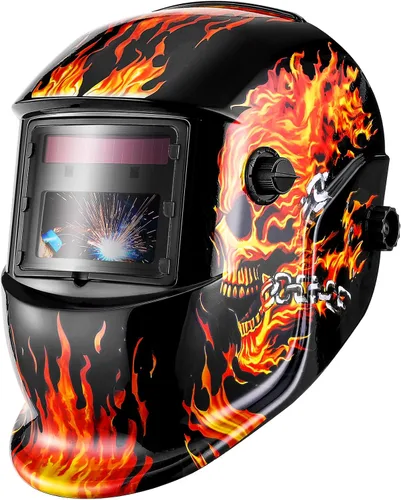 Vista 10 de Welding Helmet Auto Darkening: DEKORPO True Color Solar Powered Auto Darkening Welding Welder Mask Hood Helmets