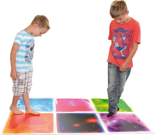 Vista 3 de Art3d Coloridos rompecabezas líquidos de pista de baile Sistema de suelo decorativo Playmat
