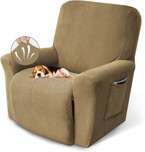 Vista 11 de KEKUOU Fundas para sillón reclinable, fundas para sillón reclinable Lazy Boy, fundas elásticas para sofá, 1 pieza de protector de muebles con parte