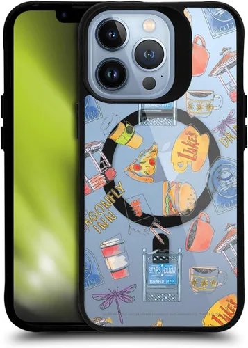 Vista 185 de Head Case Designs Gilmore - Funda negra a prueba de golpes con diseño de dibujos animados para niñas con licencia