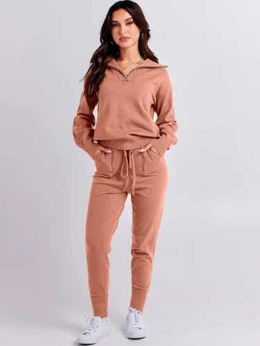 Vista 7 de ANRABESS Conjunto de dos piezas para mujer, suéter de manga larga y pantalones con cordón