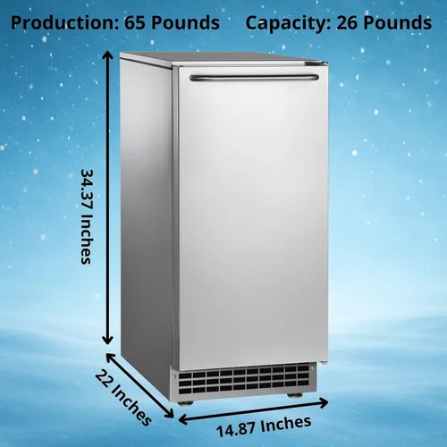 Vista 3 de Scotsman CU50PA-1 Bajo encimera Ice Gourmet Cube-Style Maker con contenedor, acero inoxidable, 115 voltios, NSF