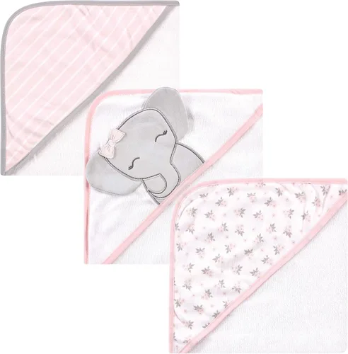 Vista 41 de Hudson Baby Toallas unisex con capucha de algodón para bebé, alfabeto, talla única