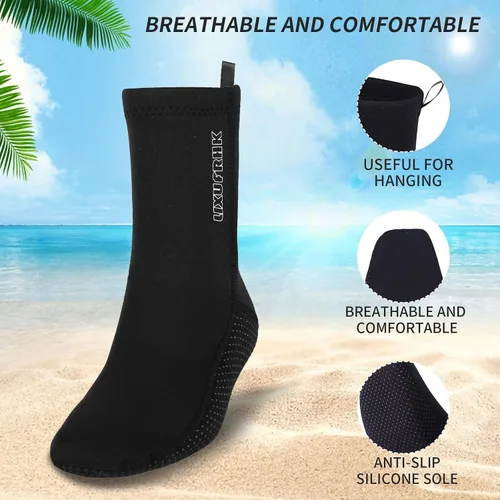 Vista 5 de Neoprene Socks 2MM Diving Sock for Sand Proof Beach Volleyball Sock for Outdoor Water Sports beach socks/SMLXL2XL