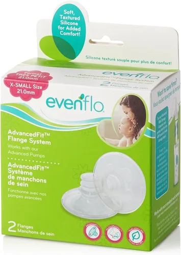 Vista 2 de Evenflo Feeding Sistema de brida AdvancedFit de 2 piezas con acceso a video instructivo, XS, 0.827 in (paquete de 2)
