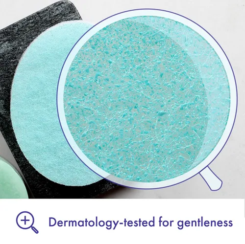 Vista 7 de Paquete múltiple, esponja facial suave, esponja facial regular, esponja corporal, desarrollada por dermatólogos, elimina la suciedad profunda