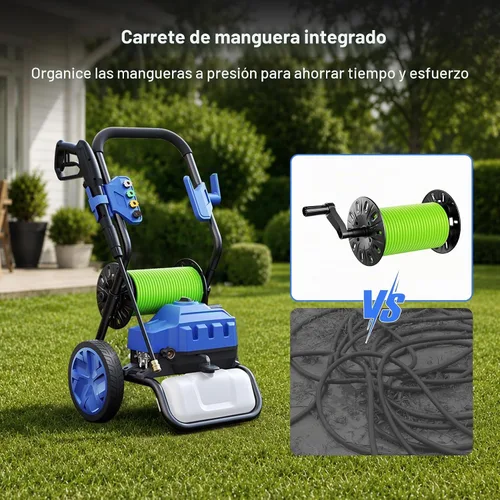 Vista 5 de Lavadora a presión eléctrica resistente 4800PSI, limpiador de lavadora