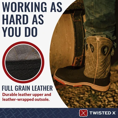 Vista 3 de Twisted X Men's Cellstretch Western Boot Broad Square Toe - Mxb0002