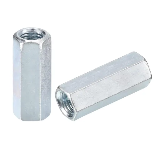 Vista 10 de uxcell Tuercas de acoplamiento M12x19x60mm - Acoplador de varilla roscada hexagonal de acero al carbono galvanizado para muebles, electrónico
