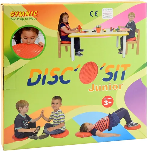 Vista 4 de Gymnic disco o asiento para niños Asiento inflable, color rojo.