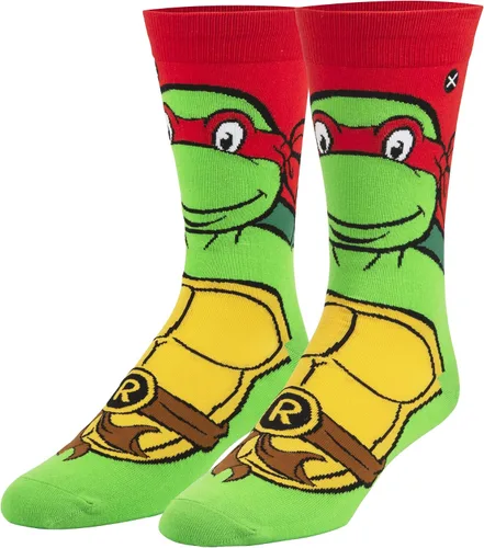 Vista 2 de Odd Sox, Nickelodeon TMNT Teenage Mutant Ninja Turtles, 90's Cartoon, Fun Socks