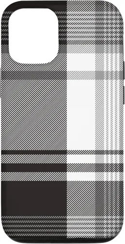 Vista 28 de Black White Grey Plaid Winter Fall Halloween Pattern Design Case for iPhone 17