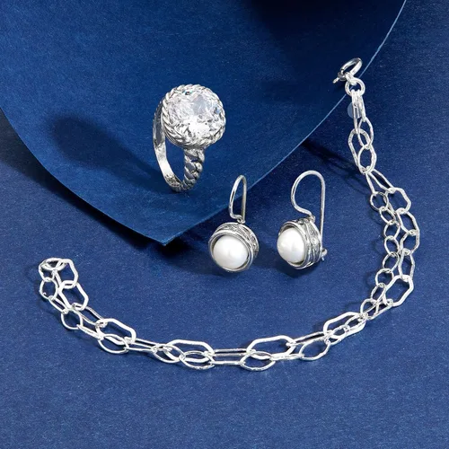Vista 7 de Silpada Aretes colgantes de perlas para mujer, perlas cultivadas de agua dulce, plata de ley 925, ideas de regalo de joyería, cuento de hadas