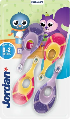 Vista 11 de Cepillo dental para bebés de 0 a 2 años Jordan Step 1, cerdas suaves, sin BPA (4 unidades)