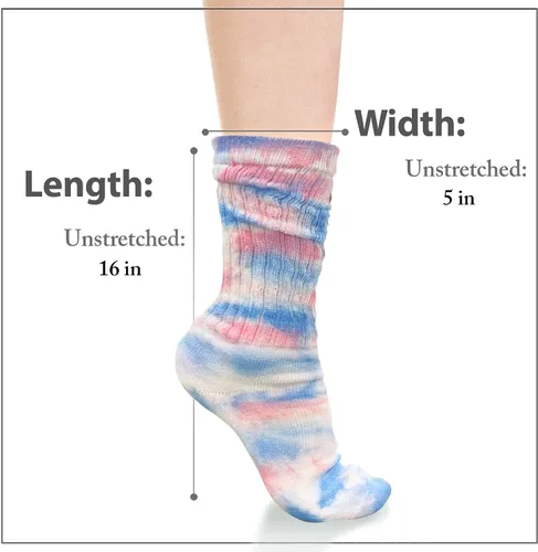 Vista 5 de BASICO Paquete de 6 calcetines holgados para mujer, color rosa, beige, azul marino, blanco, negro, calcetines de los años 80 y 90