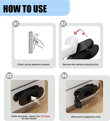 Vista 5 de Organizador de cables para electrodomésticos, soporte plegable de gran capacidad mejorado para electrodomésticos de cocina, mezclador, licuadora