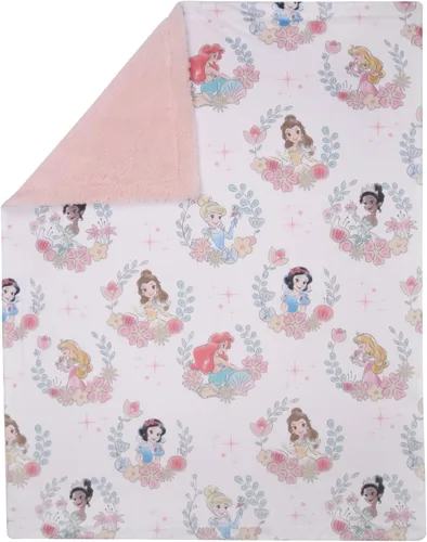 Vista 2 de Lambs & Ivy Manta de bebé de princesas de Disney - Ariel, Blancanieves, Cenicienta y más