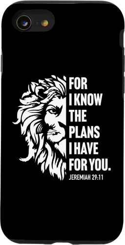 Vista 18 de Jeremiah 29:11 Christian Bible Verse Lion Graphic Case for iPhone 16